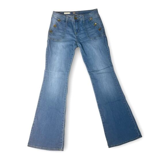 Women's kut from kloth Jane Super Flare Light Blue Jeans size 4 - Picture 4 of 14